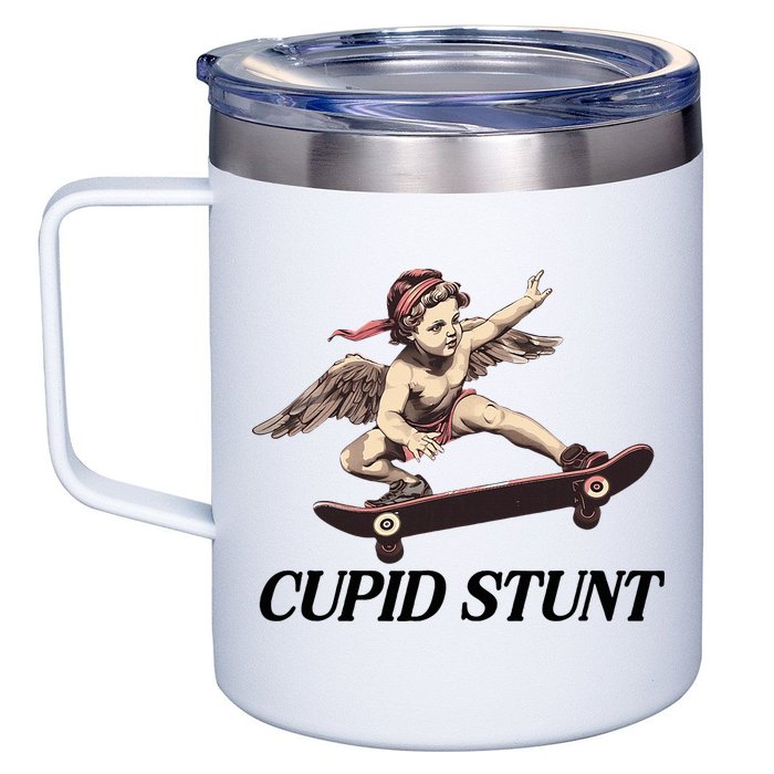 Unhinged Cringe Cupid Stunt Funny Inappropriate Embarrassing 12oz Stainless Steel Coffee Mug