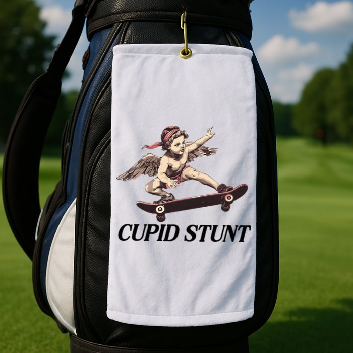Unhinged Cringe Cupid Stunt Funny Inappropriate Embarrassing Golf Towel