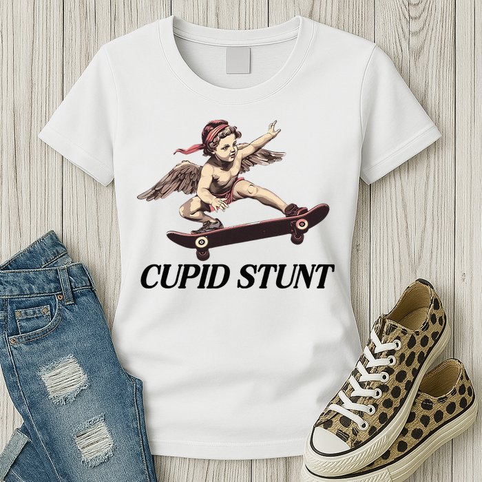 Unhinged Cringe Cupid Stunt Funny Inappropriate Embarrassing Womens T-Shirt