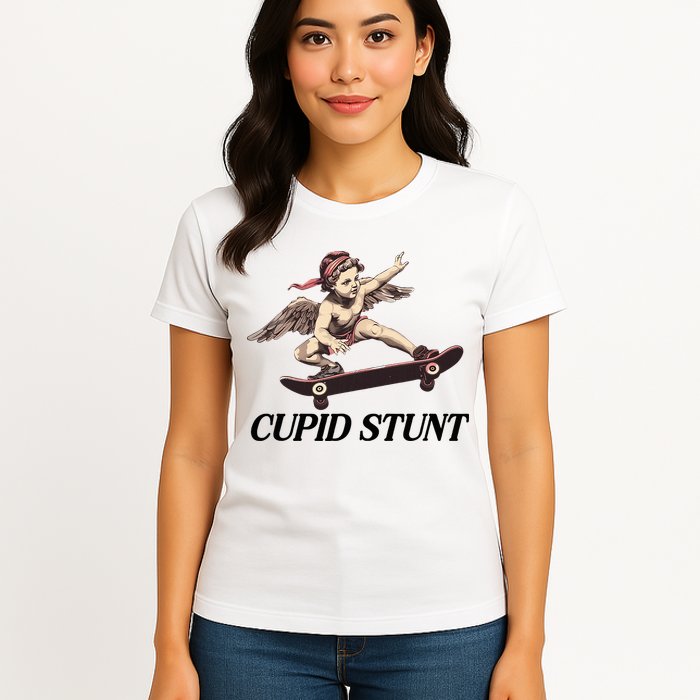 Unhinged Cringe Cupid Stunt Funny Inappropriate Embarrassing Womens T-Shirt