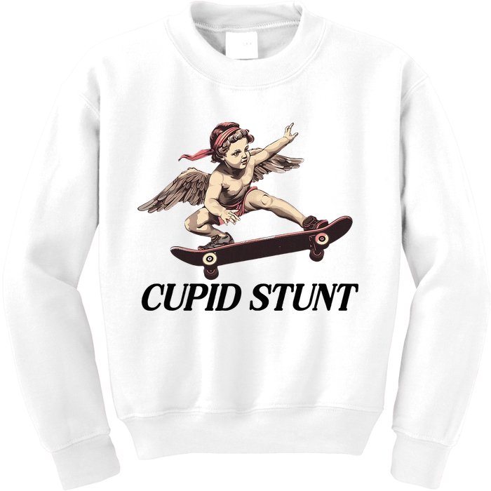 Unhinged Cringe Cupid Stunt Funny Inappropriate Embarrassing Kids Sweatshirt