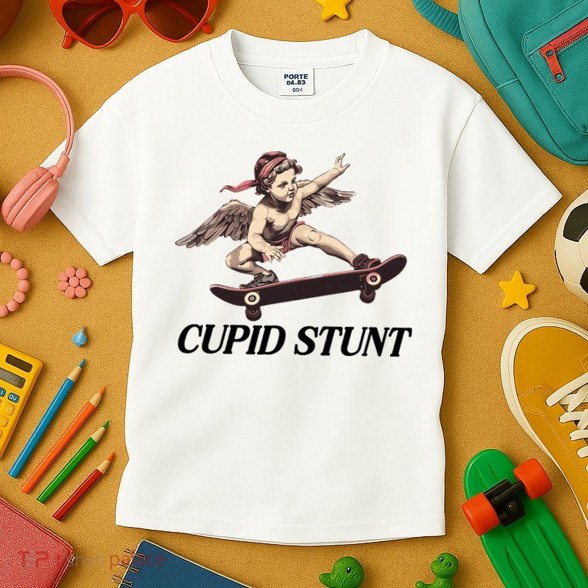 Unhinged Cringe Cupid Stunt Funny Inappropriate Embarrassing Kids T-Shirt