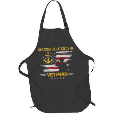 USS Constellation CV 64 Aircraft Carrier Veteran Flag Retro Apron