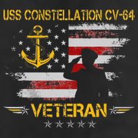 USS Constellation CV 64 Aircraft Carrier Veteran Flag Retro Adult Drive Performance Visor
