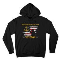 USS Constellation CV 64 Aircraft Carrier Veteran Flag Retro Tall Hoodie