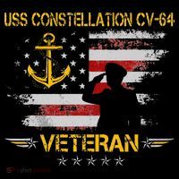 USS Constellation CV 64 Aircraft Carrier Veteran Flag Retro Tank Top