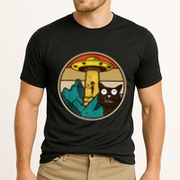 Ufo Crazy Cat Alien Cooling Performance Crew T-Shirt
