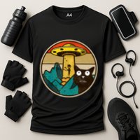 Ufo Crazy Cat Alien Cooling Performance Crew T-Shirt