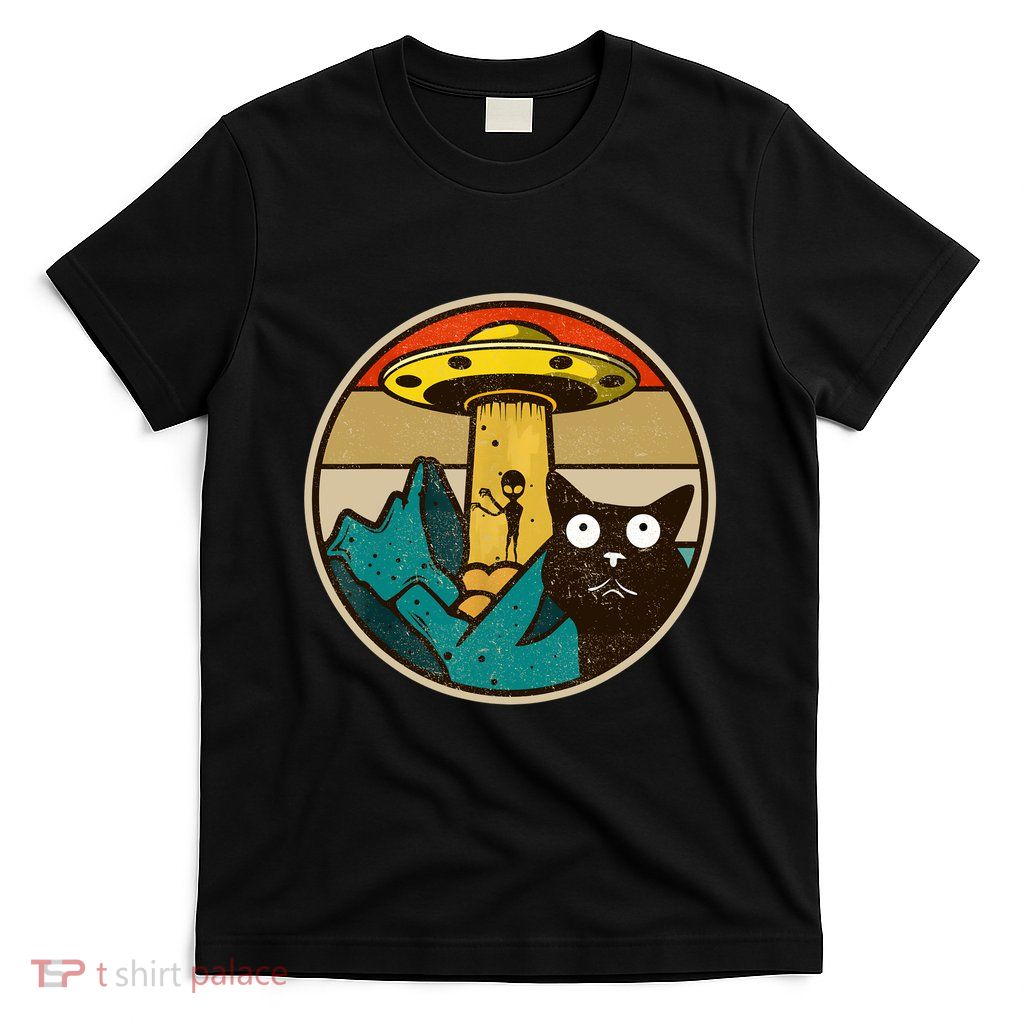 Ufo Crazy Cat Alien T-Shirt
