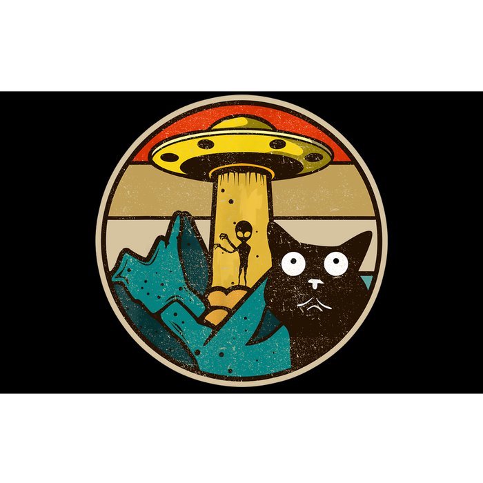 Ufo Crazy Cat Alien Bumper Sticker