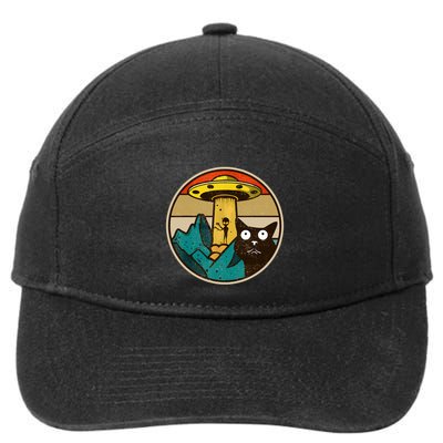 Ufo Crazy Cat Alien 7-Panel Snapback Hat