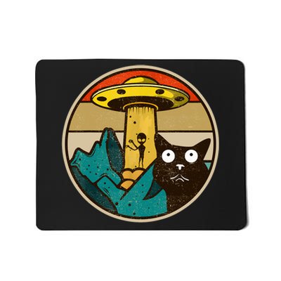 Ufo Crazy Cat Alien Mousepad