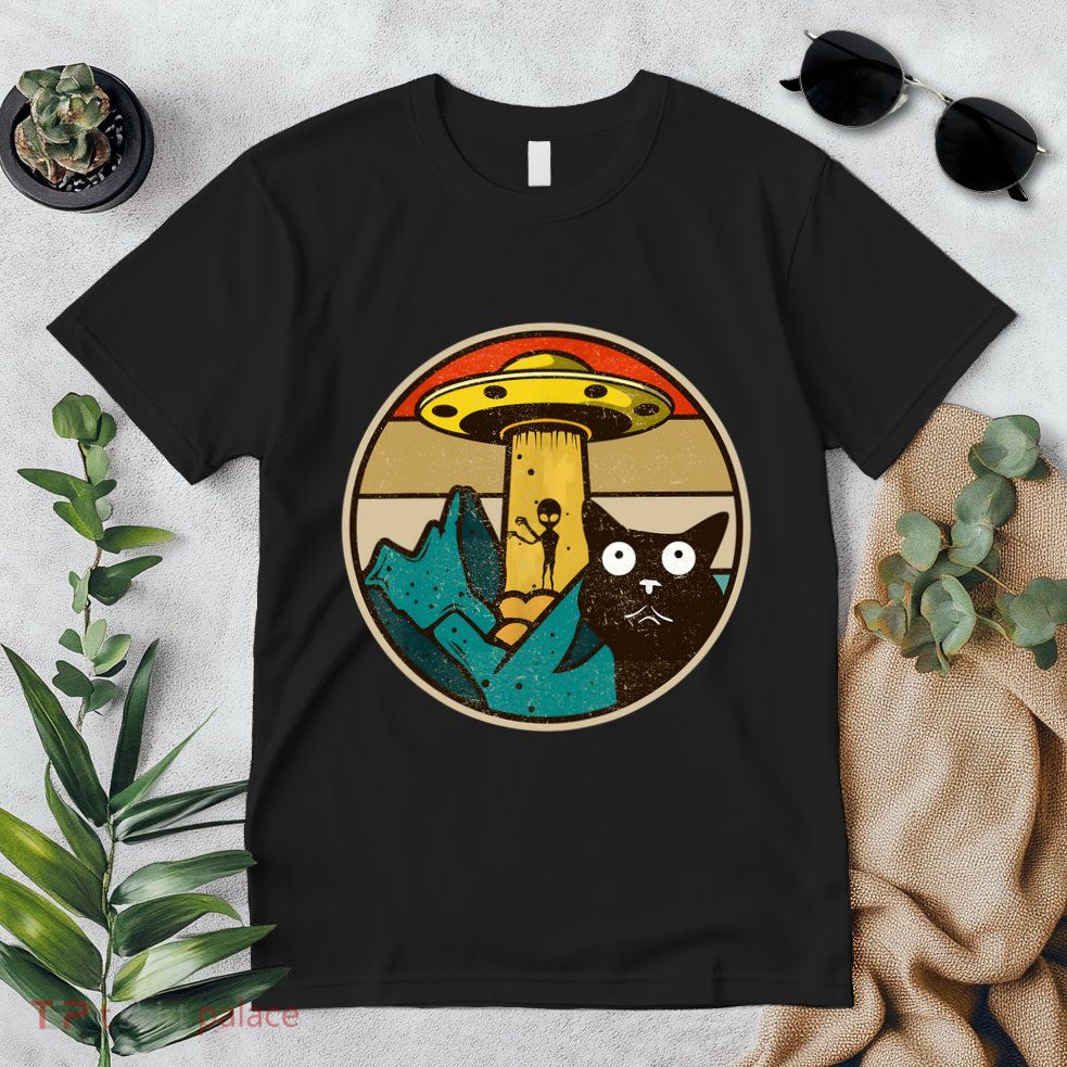 Ufo Crazy Cat Alien Premium T-Shirt