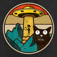 Ufo Crazy Cat Alien 25L Jumbo Tote