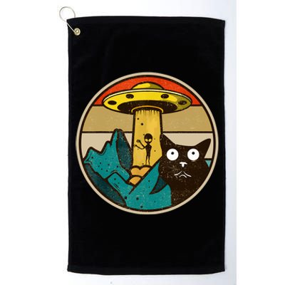 Ufo Crazy Cat Alien Platinum Collection Golf Towel