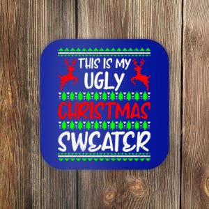 Ugly Chritsmas Christmas Santa Claus Ugly Cool Gift Coaster