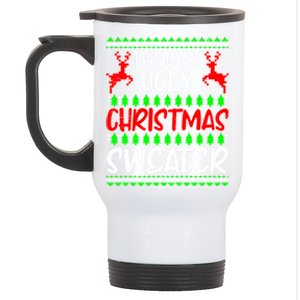 Ugly Chritsmas Christmas Santa Claus Ugly Cool Gift Stainless Steel Travel Mug