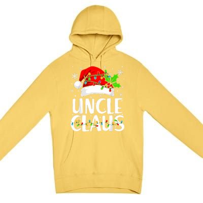 Uncle Claus Christmas Lights Pajama Family Matching Premium Pullover Hoodie