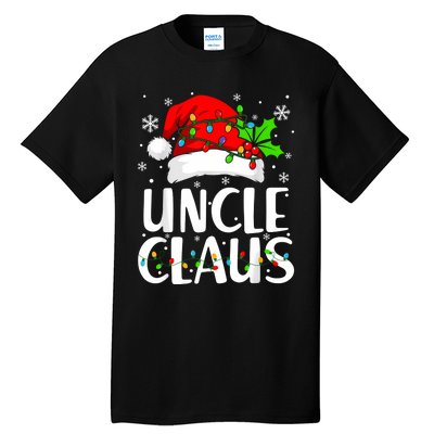 Uncle Claus Christmas Lights Pajama Family Matching Tall T-Shirt