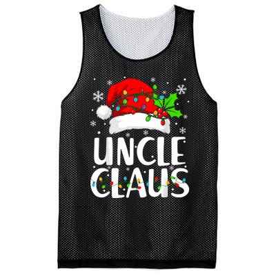 Uncle Claus Christmas Lights Pajama Family Matching Mesh Reversible Basketball Jersey Tank