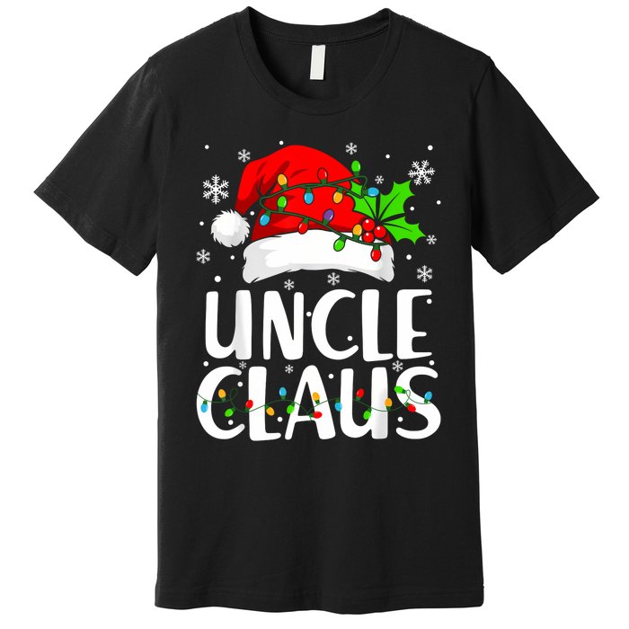 Uncle Claus Christmas Lights Pajama Family Matching Premium T-Shirt