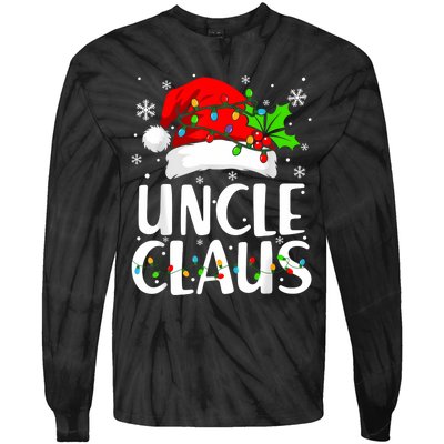 Uncle Claus Christmas Lights Pajama Family Matching Tie-Dye Long Sleeve Shirt