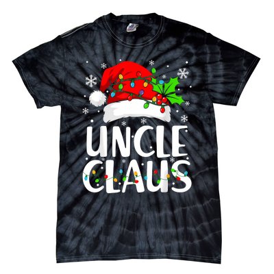 Uncle Claus Christmas Lights Pajama Family Matching Tie-Dye T-Shirt