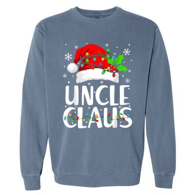 Uncle Claus Christmas Lights Pajama Family Matching Garment-Dyed Sweatshirt