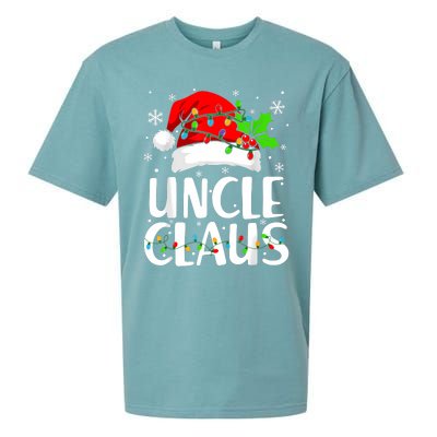 Uncle Claus Christmas Lights Pajama Family Matching Sueded Cloud Jersey T-Shirt