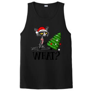 Ugly Cat Christmas Tree What? Catcute Catxmas Cat Gift PosiCharge Competitor Tank