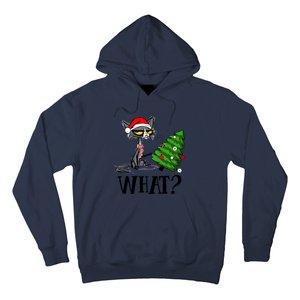 Ugly Cat Christmas Tree What? Catcute Catxmas Cat Gift Hoodie