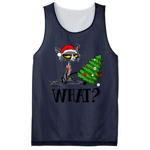 Ugly Cat Christmas Tree What? Catcute Catxmas Cat Gift Mesh Reversible Basketball Jersey Tank