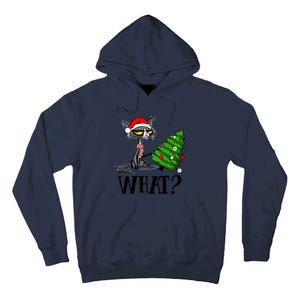 Ugly Cat Christmas Tree What? Catcute Catxmas Cat Gift Tall Hoodie