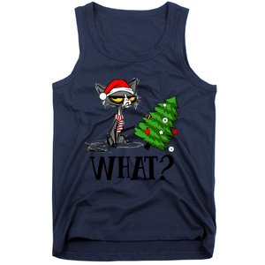 Ugly Cat Christmas Tree What? Catcute Catxmas Cat Gift Tank Top