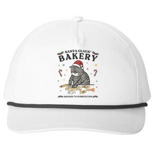 Ugly Christmas Cat Santa Claus Bakery Snapback Five-Panel Rope Hat