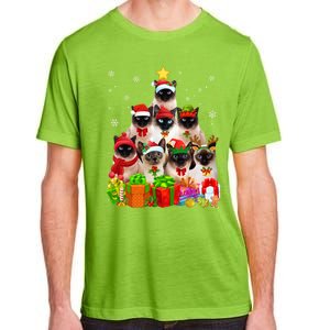 Ugly Christmas Cat Tree Funny Siamese Cat Xmas Funny Gift Adult ChromaSoft Performance T-Shirt