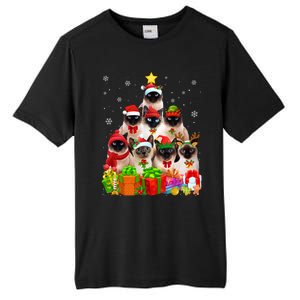 Ugly Christmas Cat Tree Funny Siamese Cat Xmas Funny Gift Tall Fusion ChromaSoft Performance T-Shirt