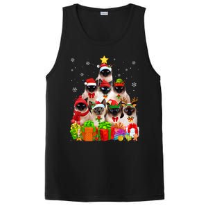 Ugly Christmas Cat Tree Funny Siamese Cat Xmas Funny Gift PosiCharge Competitor Tank