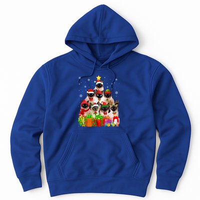 Ugly Christmas Cat Tree Funny Siamese Cat Xmas Funny Gift Hoodie