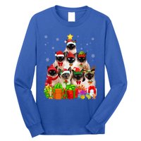 Ugly Christmas Cat Tree Funny Siamese Cat Xmas Funny Gift Long Sleeve Shirt