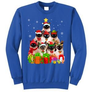 Ugly Christmas Cat Tree Funny Siamese Cat Xmas Funny Gift Sweatshirt