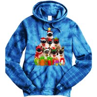 Ugly Christmas Cat Tree Funny Siamese Cat Xmas Funny Gift Tie Dye Hoodie