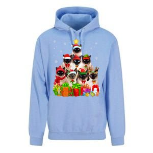 Ugly Christmas Cat Tree Funny Siamese Cat Xmas Funny Gift Unisex Surf Hoodie