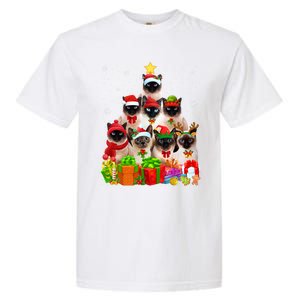 Ugly Christmas Cat Tree Funny Siamese Cat Xmas Funny Gift Garment-Dyed Heavyweight T-Shirt