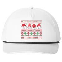 Ugly Christmas Cat Gnome Cute Funny Sweater Pajama Xmas Snapback Five-Panel Rope Hat