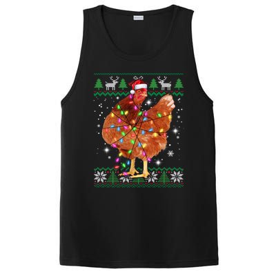 Ugly Christmas Chicken Santa Hat Lights Sweater Xmas Meaningful Gift PosiCharge Competitor Tank