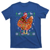 Ugly Christmas Chicken Santa Hat Lights Sweater Xmas Meaningful Gift T-Shirt