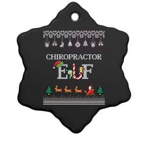 Ugly Christmas Chiropractor Elf Chiro Chiropractic Holiday Gift Ceramic Star Ornament