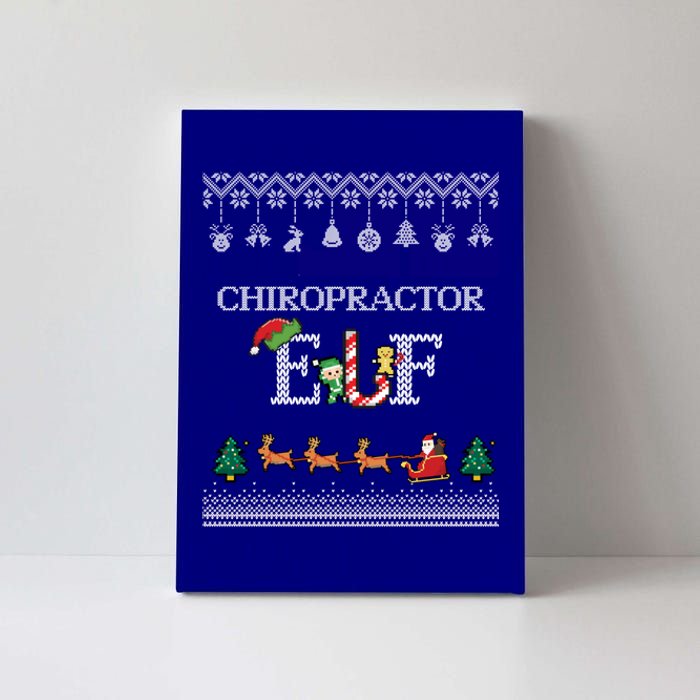 Ugly Christmas Chiropractor Elf Chiro Chiropractic Holiday Gift Canvas