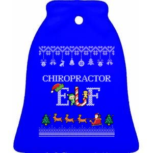 Ugly Christmas Chiropractor Elf Chiro Chiropractic Holiday Gift Ceramic Bell Ornament